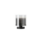 Sweden bordlampe, svart/r⌀ykgrå, stål, glass, E27