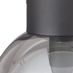 Taklampe Astro, kuleglass, r⌀ykgrå, ⌀ 25 cm