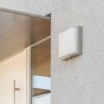 Utend⌀rs LED-vegglampe 046, sensor, rustfritt stål