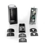 Utend⌀rs LED-vegglampe Asbol med sjablonger