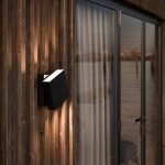 Utend⌀rs LED-vegglampe Turn, dimbar, svart