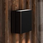 Utend⌀rs LED-vegglampe Turn, dimbar, svart