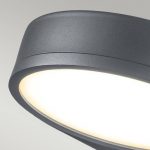 Utend⌀rs LED-vegglampe Zola, rustfritt stål, grå