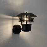 Vakker Vejers utend⌀rs vegglampe i svart