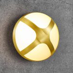 Vegglampe utend⌀rs Cross messing, ⌀ 20,5 cm