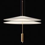 Vibia Flamingo - LED-pendellampe 2 skjermer, gull