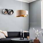 Vivien pendellampe, to-farget, krem/gull