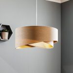 Vivien pendellampe, to-farget, krem/gull