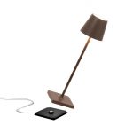 Zafferano Poldina mikro oppladbar lampe IP65 corten