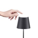 Zafferano Poldina mini bordlampe batteri IP65 grå