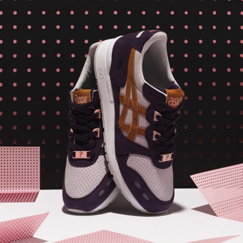 ASICSTIGER X PATTA Lilla, pink og brun med personlig hangtag og ekstra sæt af pink/lyserødt honning laces .