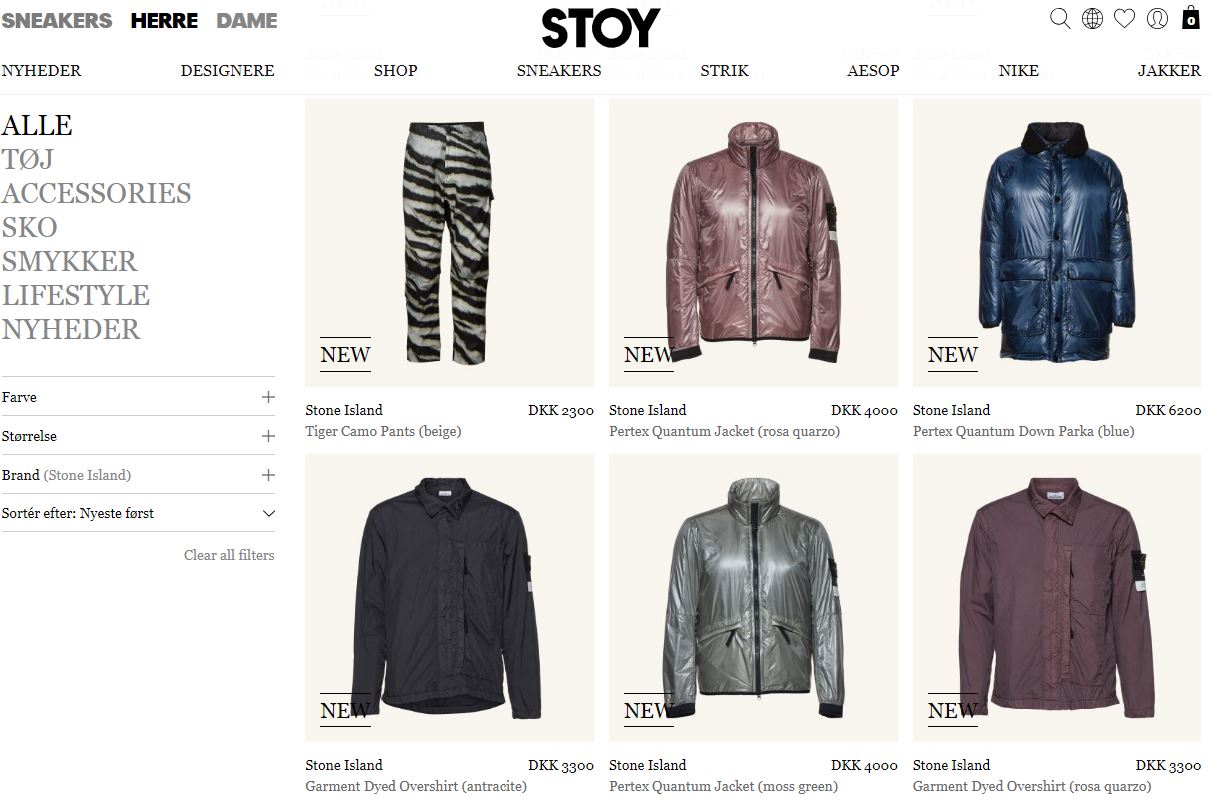 Stone Island på Stoy.com