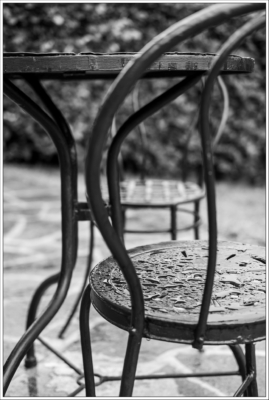 terrasse, meubles de terrasse, pluie