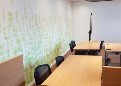 Interior Commercial Paining and Decorating Contractors in Cardiff & Bristol - our recent work - Office space & wallpapering