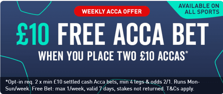 £10 free acca bet
