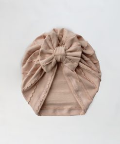 Babymustje | Turban Ruffel Strik Pink