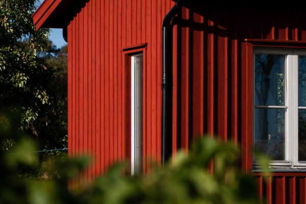 Huset flyttat till sin uppställningsplats