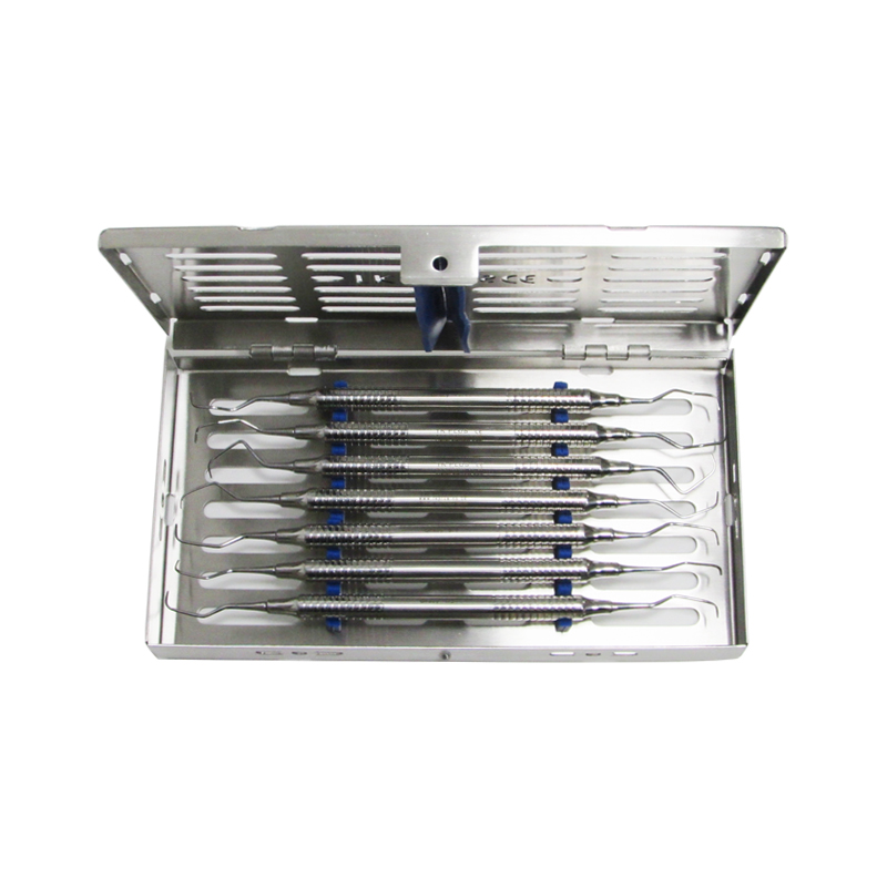 Set Of 7 Gracey Curettes With Cassette