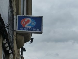 Image of A2B Taxis sign