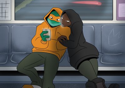 Lazy on the Subway
