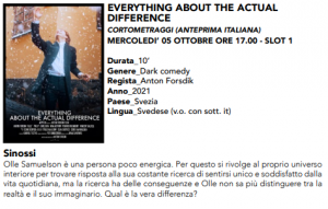 EVERYTHING ABOUT THE ACTUAL DIFFERENCE,torino underground cinefest