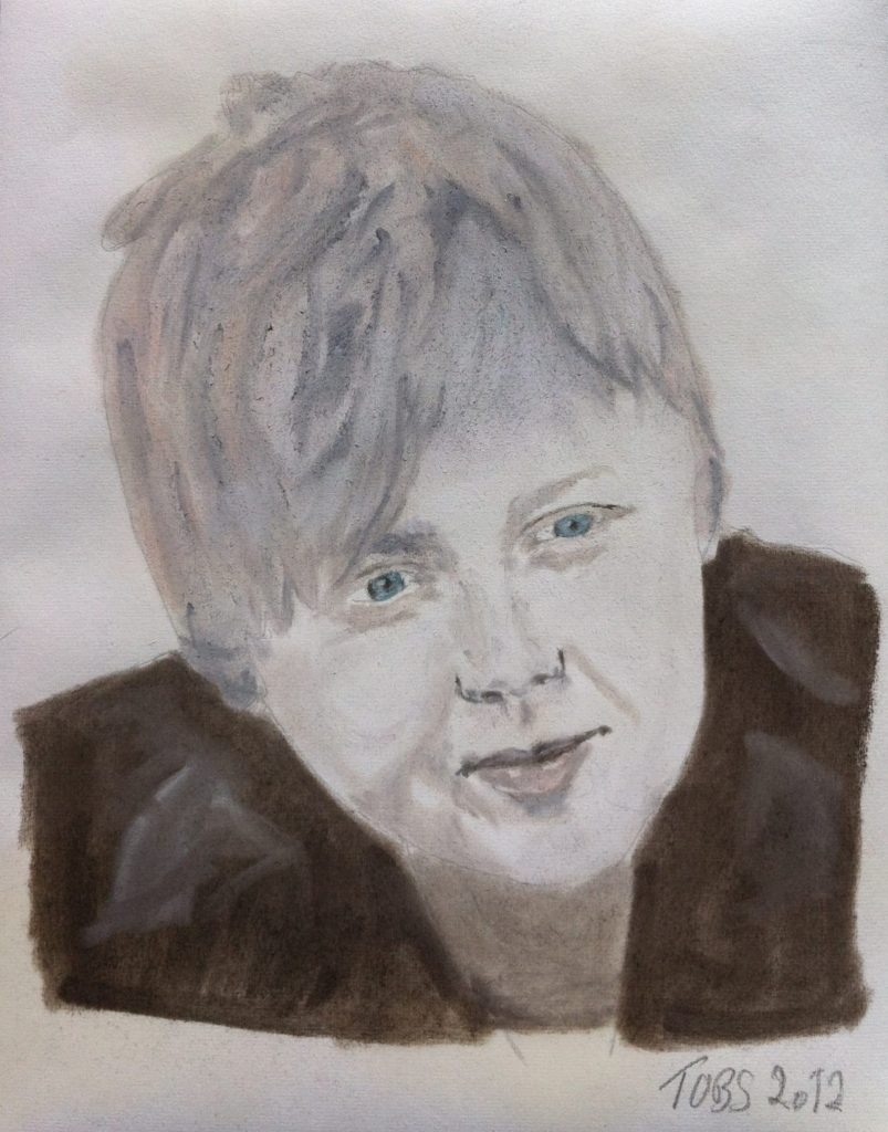 Pastellskisse av Kurt Nilsen