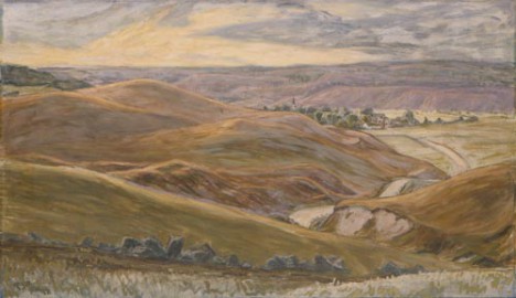 Prins Eugen, ”Backarna mot Brösarp” från 1931. Tempera och olja på papp, 57 × 98 cm.