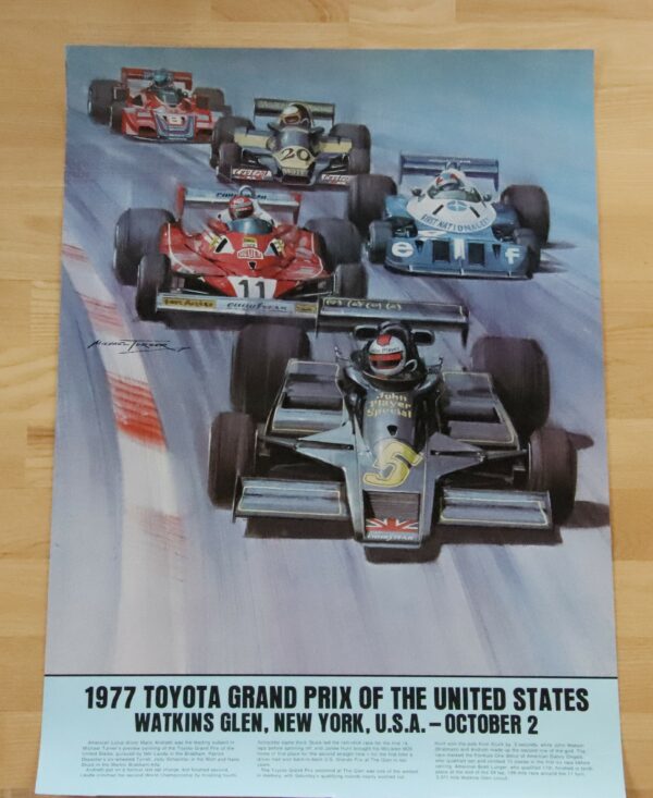 Formula 1 Grand Prix United States Watkins Glen 1977 plakat/poster - Image 3