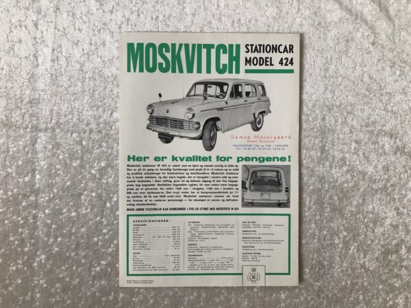 Moskvitch 424 brochure/sales brochure