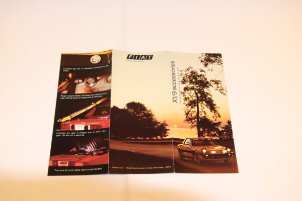 Fiat X1/9 Accessories brochure/sales brochure - Image 4