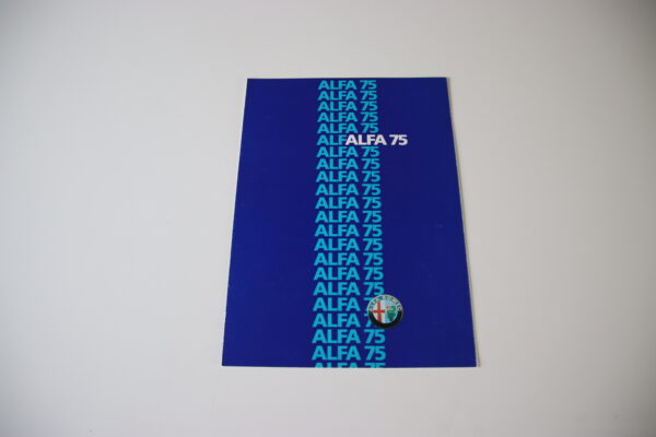 Alfa Romeo 75 brochure/sales brochure