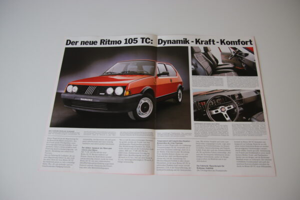 Fiat Ritmo Abarth 105TC 1983 brochure/sales brochure - Image 3