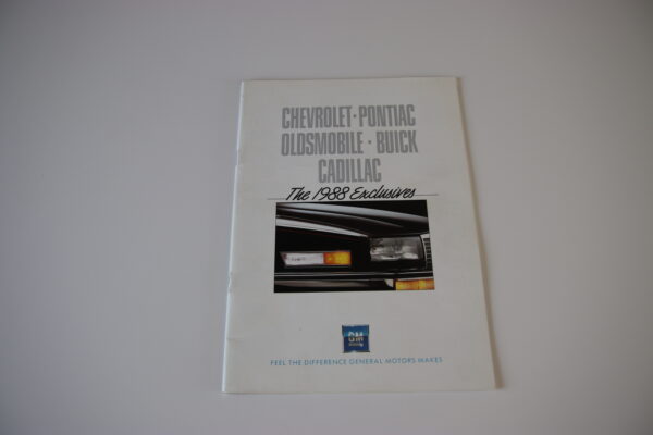 Chevrolet, Pontiac, Oldsmobile, Buick, Cadillac Exclusives 1988 brochure/sales brochure