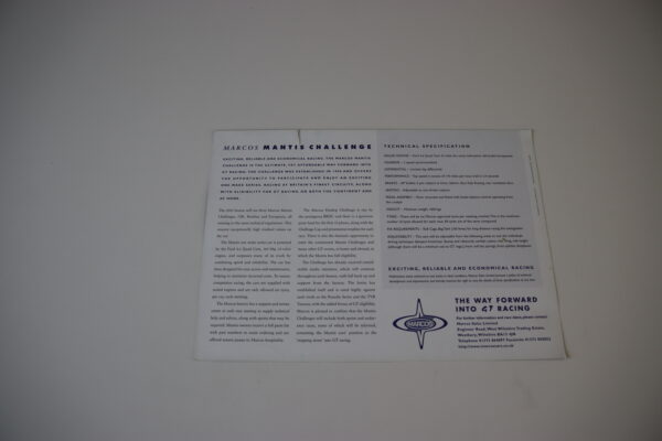 Marcos Mantis Challenge brochure/sales brochure - Image 3