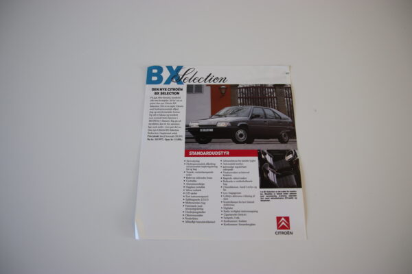 Citroën BX Selection brochure/sales brochure