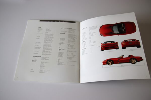 Dodge Viper 1992 brochure/sales brochure - Image 7