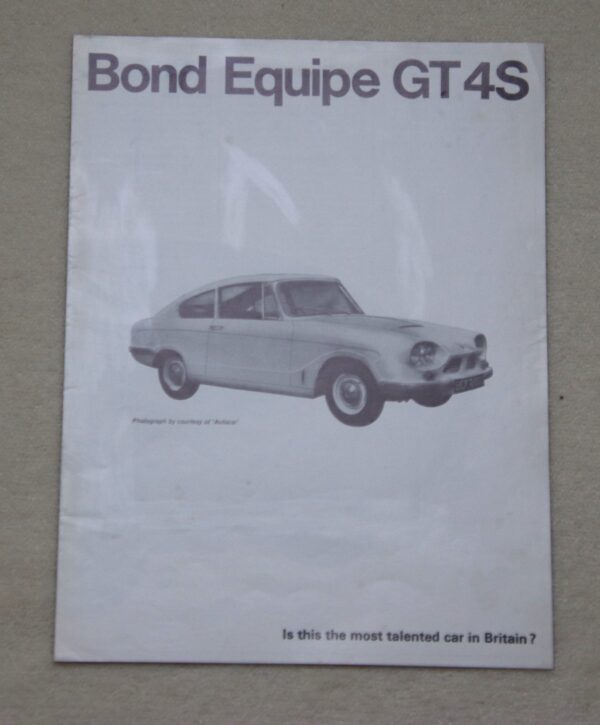 Bond Equipe GT4S brochure/sales brochure