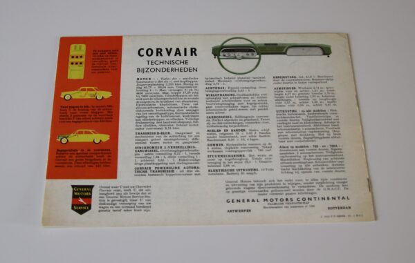 Chevrolet Corvair 1960 brochure/sales brochure - Image 5