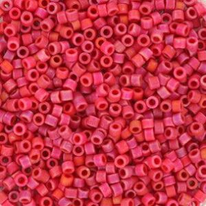 Miyuki Delica perle, str. 11/0. Rød kirsebær 4 gram, DB-362