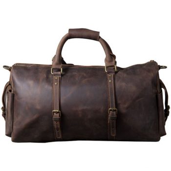 Brown Leather Holdall Bag Men