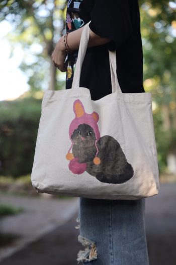 Cat-themed Canvas Bag