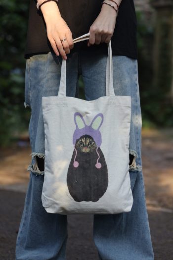 Cat-themed Canvas Bag