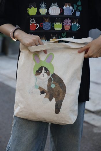 Cat-themed Canvas Bag