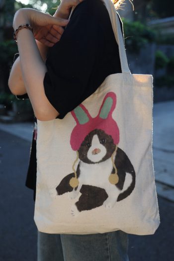 Cat-themed Canvas Bag