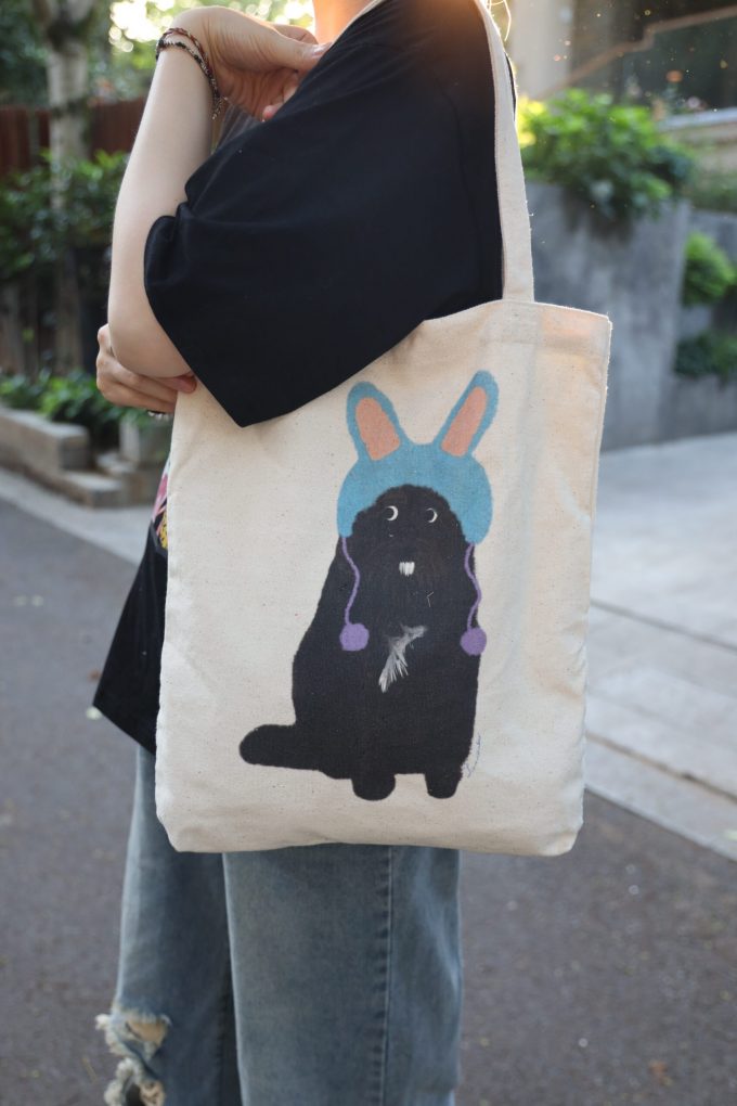 Cat-themed Canvas Bag