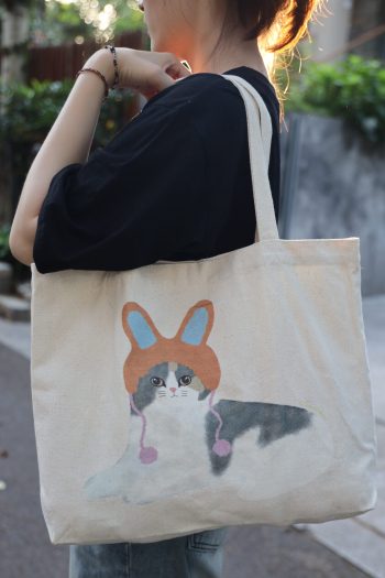 Cat-themed Canvas Bag