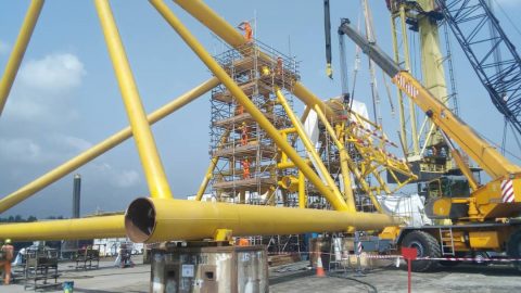 Scaffolding Operations on Jacket Leg – Saipem Contracting Nigeria Limited