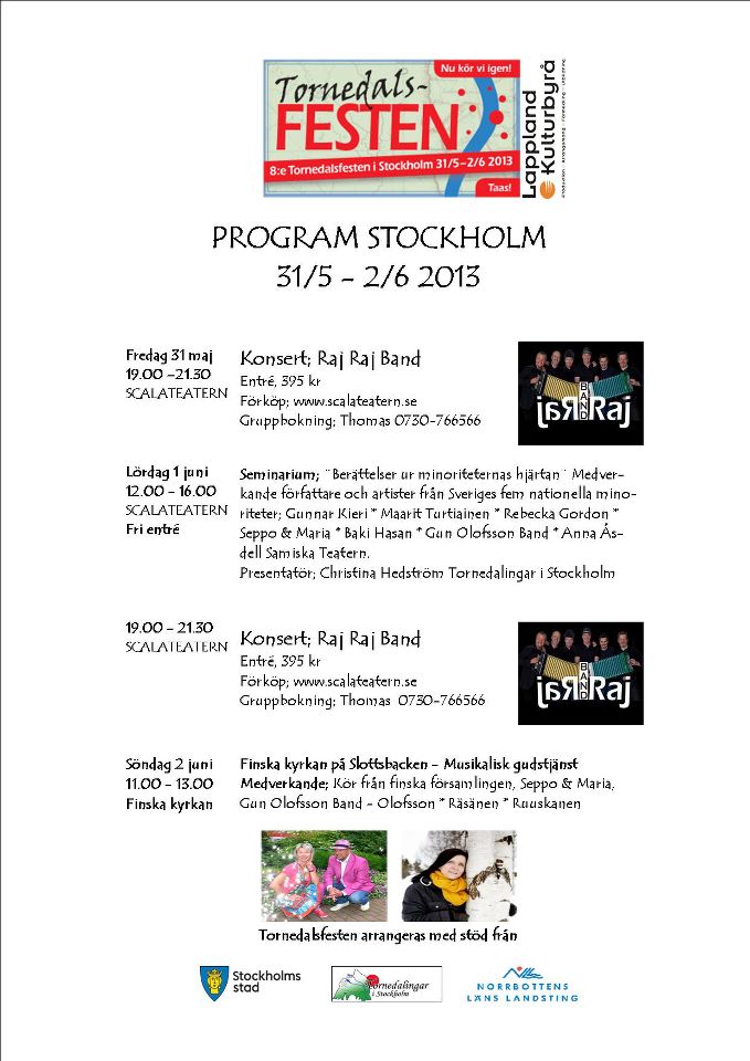 Program Tornedalsfesten