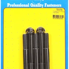 "7/16""-20 x 3.750 hex black oxide bolts" (5pcs)