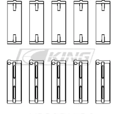 King Main Bearing Shell HONDA A-SERIES, B-SERIES, K-SERIES